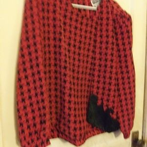 Vintage Jo Hanna York by Joan Davis 2XL Red and Bl